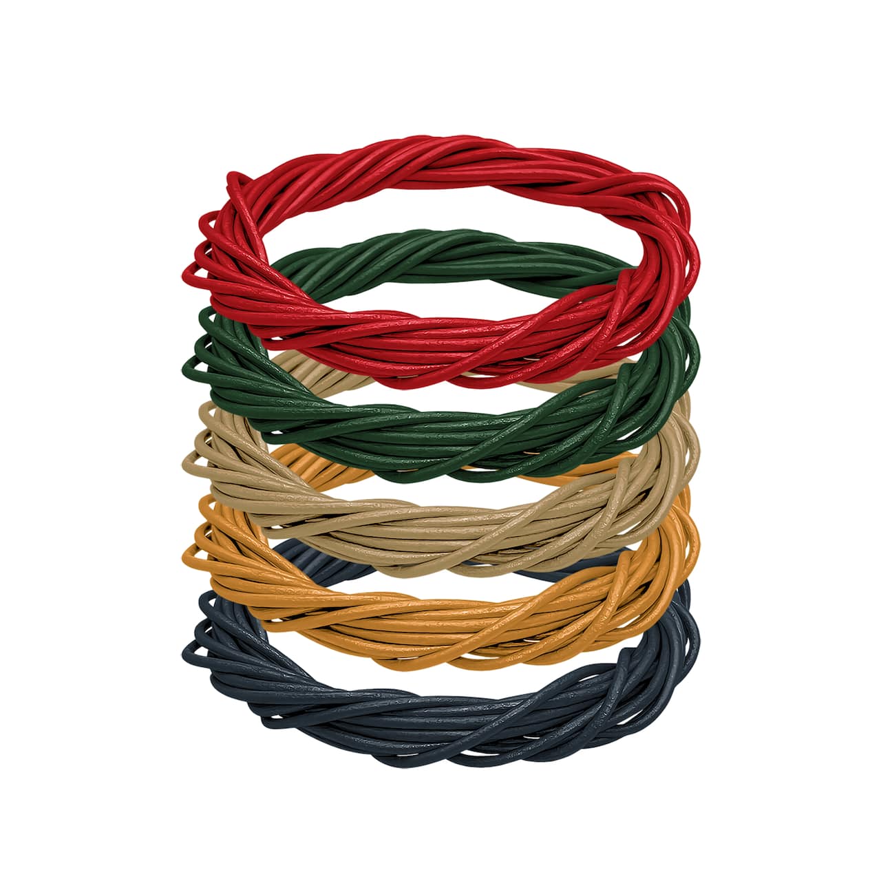 1.5mm Dark Round Leather Cord Assortment by Bead Landing™